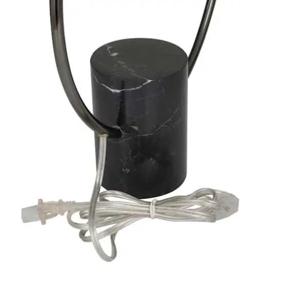 17.5" Marble Contemporary Abstract Accent Lamp Black {5}