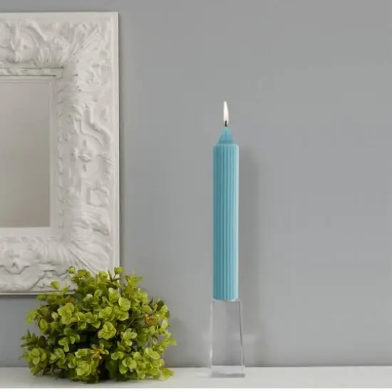 Root Candles 9" Unscented Grecian Collenette Taper Candles, 4ct. Sky {4}