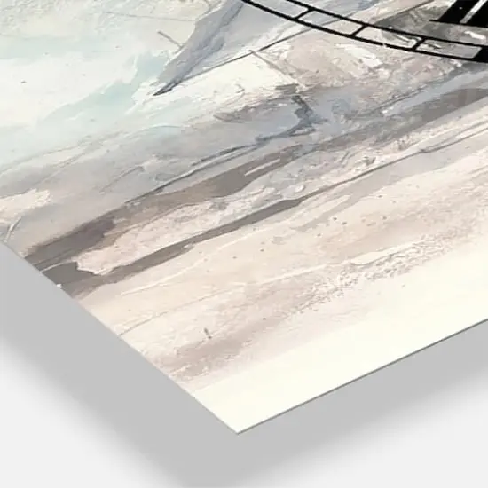 Designart 'Farmhouse Barn Grey Iii Farmhouse Multipanel Wall Clock {4}