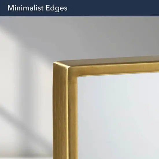 Head West Brassy Gold Spectrum Metal Rectangular Bathroom Vanity Mirror - 34" x 22" {7}