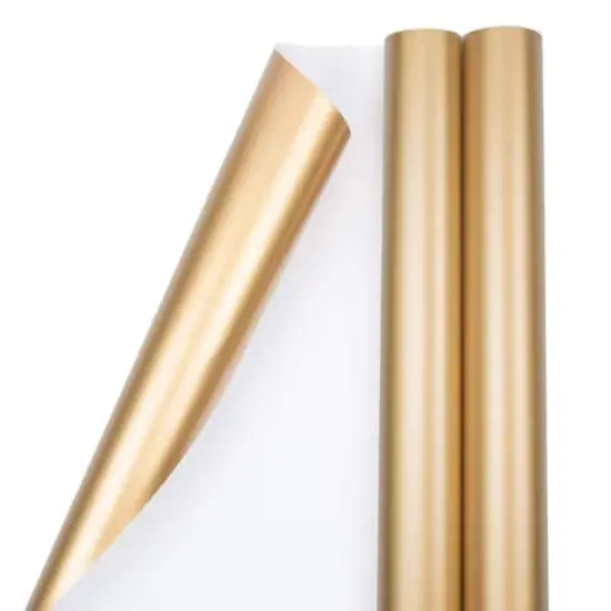 JAM Paper Matte Gold Gift Wrap, 2ct. {1}