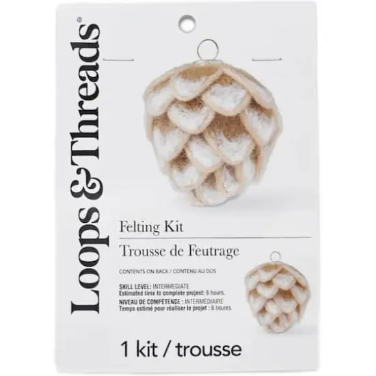 Christmas Frosted Pinecone Ornament Felting Kit by Loops & Threads&reg; {3}