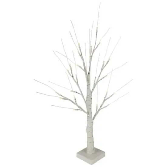 24" LED White Birch Twig Tree Decoration {5}
