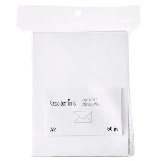 4.6" x 5.75" White Envelopes, 50ct. by Recollections&reg; {4}