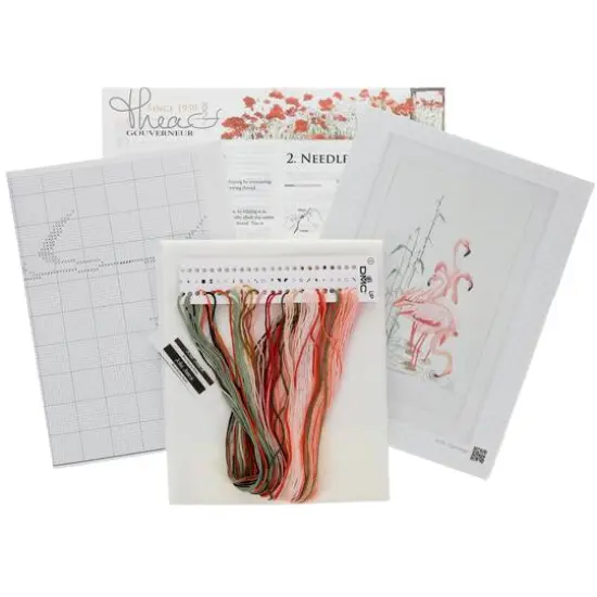 Thea Gouverneur Flamingo Cross Stitch Kit {3}