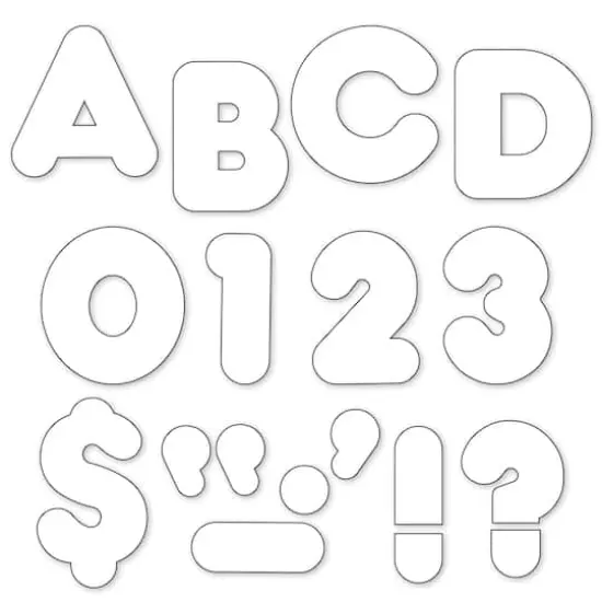 4" Casual Uppercase Ready Letters&reg; Snow White {1}