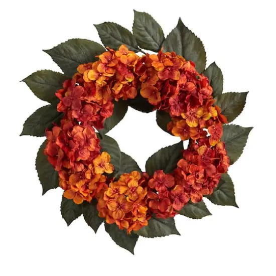 20" Autumn Hydrangea Wreath {1}