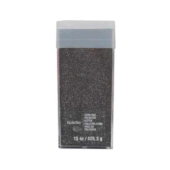 Extra Fine Polyester Glitter by Recollections&trade;, 15oz. Ebony {1}