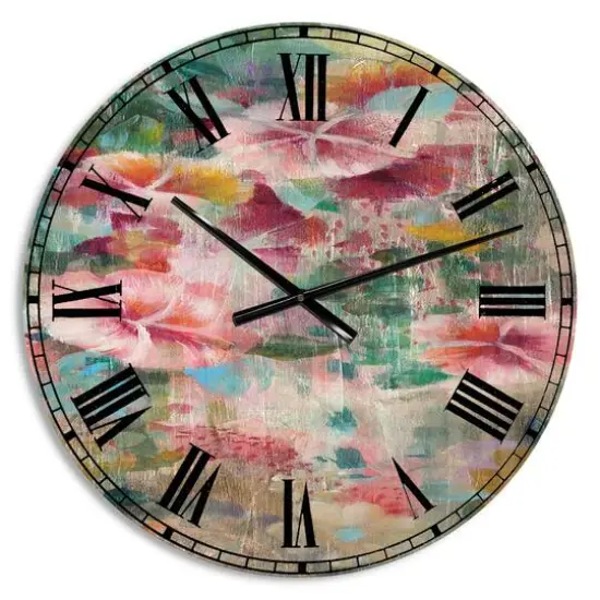 Designart 'Flower Shower Iii Cabin Wall Clock {1}