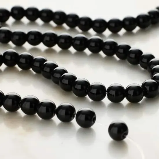 Black Jasper Round Beads, 6mm by Bead Landing&trade; {3}