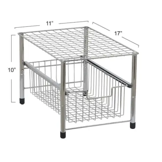 Household Essentials Sliding Basket Cabinet Organizer {5}