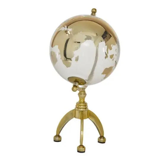 15" Gold Aluminum Glam Globe {3}