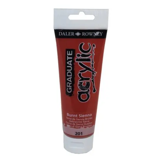 Daler-Rowney&reg; Graduate Acrylic Paint, 120mL 201 Burnt Sienna {1}