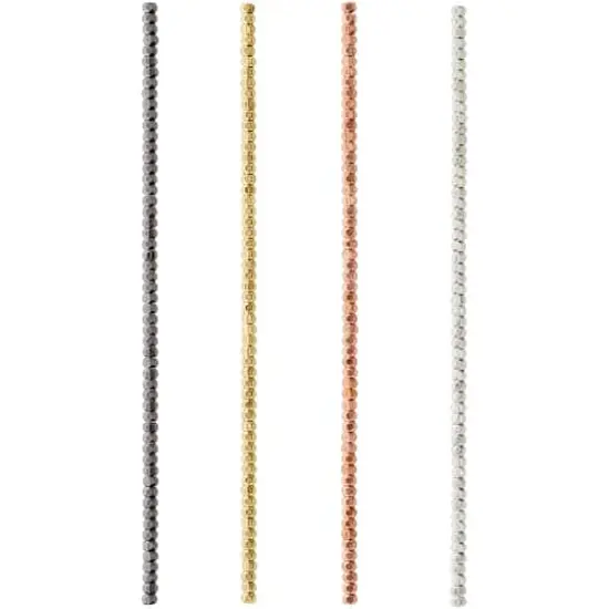 Metal Faceted Rondel Beads by Bead Landing&reg;, 3mm {4}