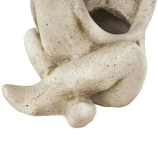 17.5" Cream Mother & Child Sitting Planter {6}