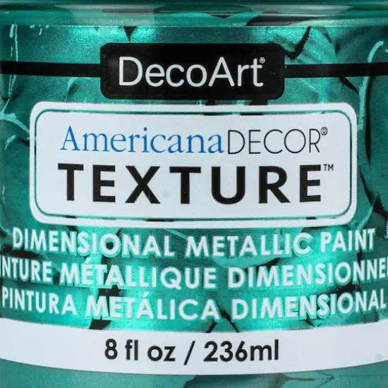 DecoArt&reg; Americana D&eacute;cor&reg; Texture&trade; Dimensional Metallic Paint Teal Green {4}