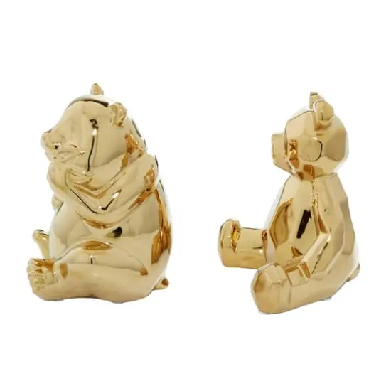 Gold Porcelain Glam Sculpture, set of 2, 7", 8" {3}