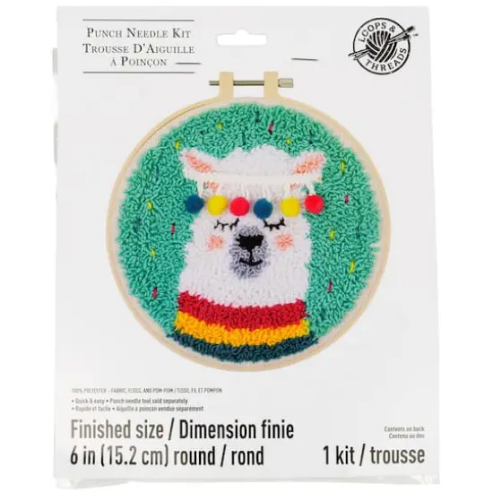 Llama Punch Needle Kit by Loops & Threads&reg; {4}