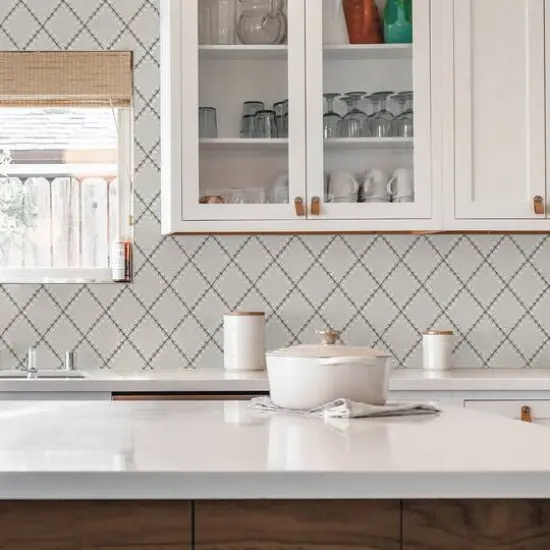 Surface Style Clover Lane Peel & Stick Wallpaper Smoke {7}