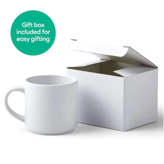 Cricut&reg; 10oz. White Stackable Ceramic Mug Blanks, 4ct. {4}