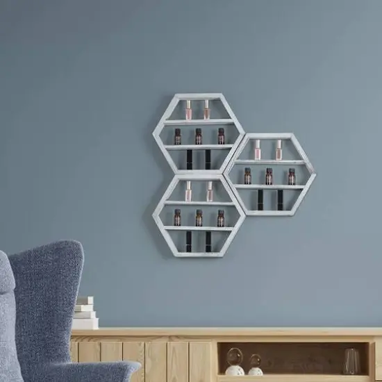 Essential Oil Storage Shelf Set Gray {6}