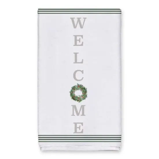 Welcome Wreath 16" x 25" Tea Towel - Set of 2 {3}