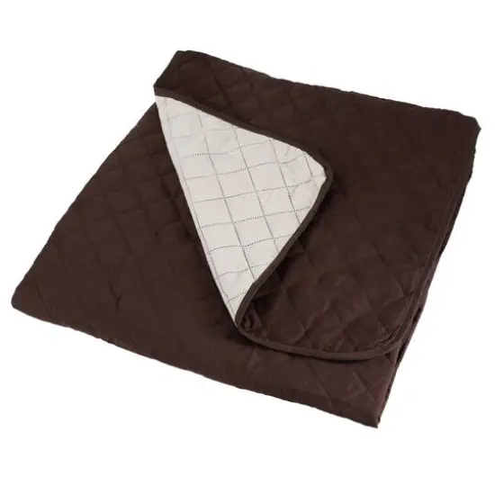 Home Details Reversible Quilted Furniture Chair Recliner Seat Protector Chocolate/Taupe {8}