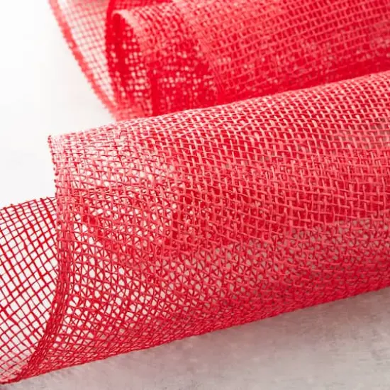 10" x 19ft. Red Poly Burlap Mesh by Celebrate It&trade; {3}