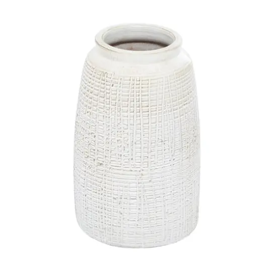 White Terracotta Coastal Style Vase {3}