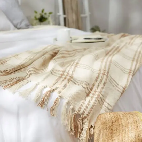 DII&reg; Stone Modern Farmhouse Plaid Throw {4}