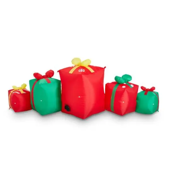Glitzhome&reg; 8ft. Inflatable Gift Boxes With Lights {5}