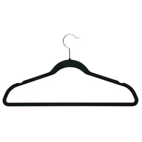 Honey Can Do Premium Velvet Black Hangers Set {4}