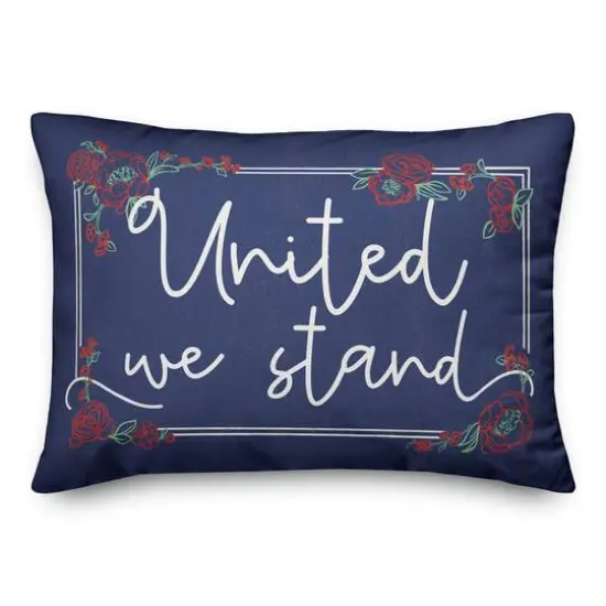 United we Stand Script Accent Pillow {1}