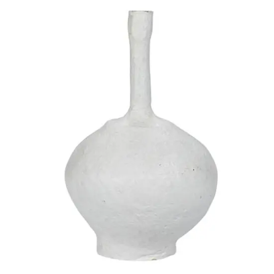 Hello Honey&reg; 11" Round Whitewashed Decorative Paper Mache Taper Holder {9}
