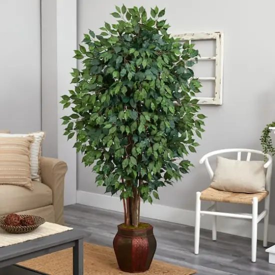 6ft. Ficus Tree with Decorative Planter {3}