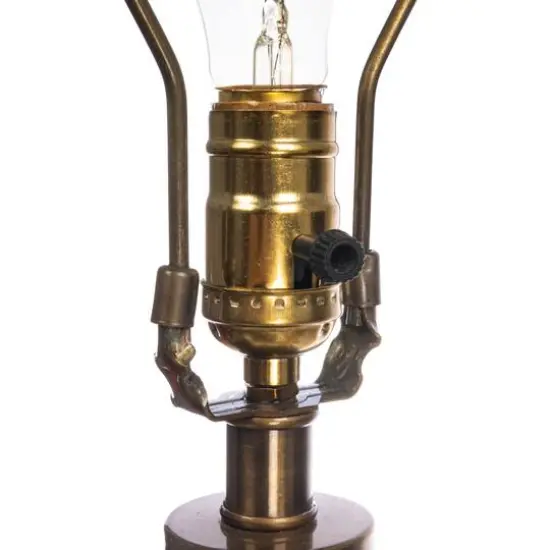 Hello Honey&reg; 2ft. Textured Glass Base Table Lamp with White Cotton Drum Shade {7}