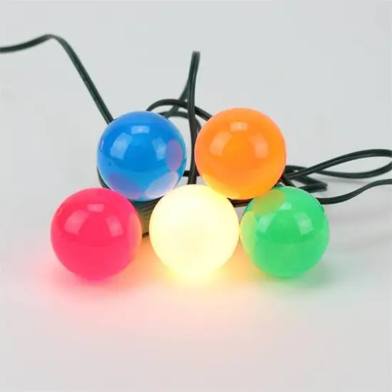 20ct. Multi-Colored Opaque G50 Globe Christmas String Lights Set {3}