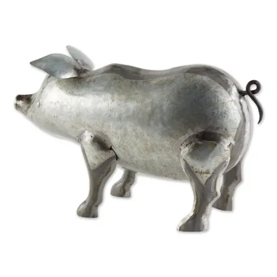 Galvanized Pig Sculpture {3}