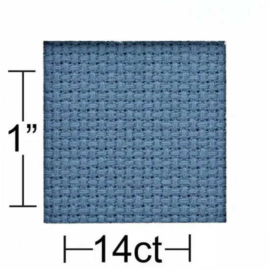 Essentials by Leisure Arts 14 Count Aida Cloth, 30" x 36" Medium Blue {4}