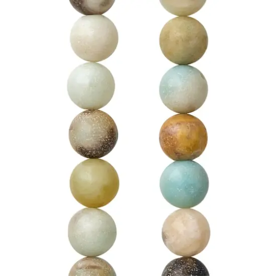 Teal Mix Amazonite Round Beads, 10mm by Bead Landing&trade; {1}