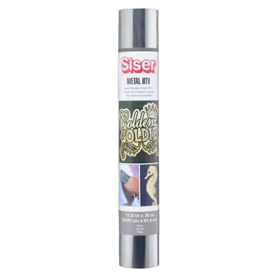 Siser&reg; Metal Heat Transfer Vinyl, 36" Silver {1}