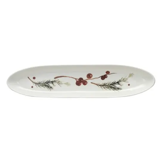 Hello Honey&reg; 14" Multicolor Oval Stoneware Dish with Seasonal Botanicals {1}
