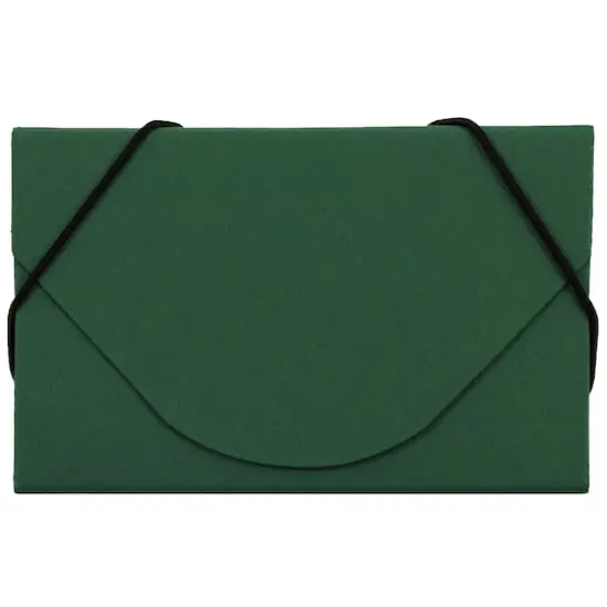 JAM Paper Kraft Ecoboard Business Card Case with Round Flap Green {1}