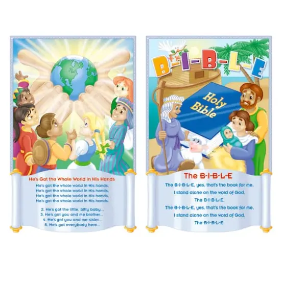 North Star Teacher Resources Children's Bible Songs Bulletin Board Chart Set {4}