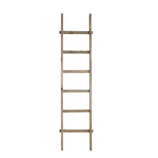 Hello Honey&reg; 6ft. Decorative 6-Rung Rustic Wood Ladder {1}