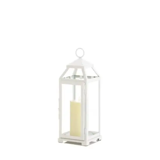 16" Country White Open Top Lantern {4}