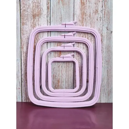 Nurge Plastic Square Hoop Pastel Lilac {6}