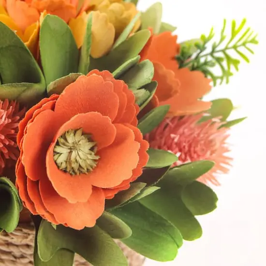 8" Spring Rope Basket Floral Bundle {4}