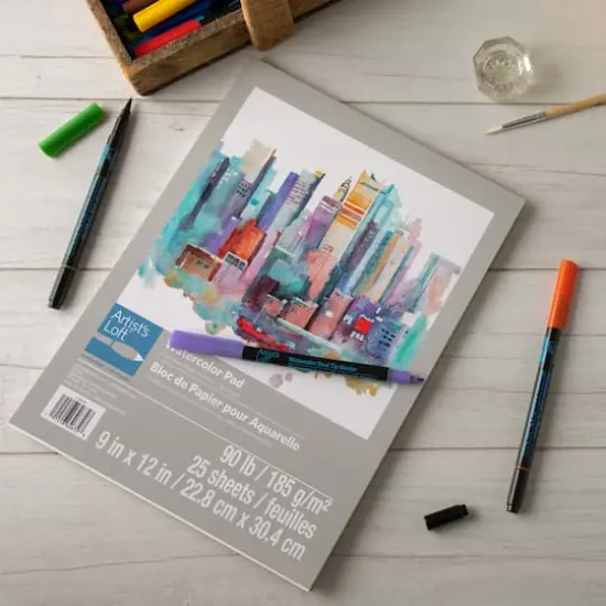 Necessities&trade; Watercolor Pad by Artist&rsquo;s Loft&trade;, 9" x 12" {3}