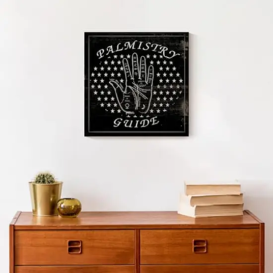 Black Palmistry Guide Canvas Wall Art {5}